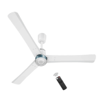 atomberg renesa elite bldc motor with remote 1200 mm ceiling fan snow White front view