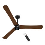 atomberg renesa halo smart bldc motor with remote 1200 mm ceiling fan matte brown and black front view