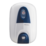 bajaj mantilla storage water heater 15 litre white blue front view