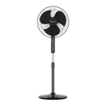 bajaj neo spectrum 400mm pedestal fan all black Front view