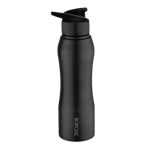 borosil grip n sip 1000ml single wall water bottle black front view