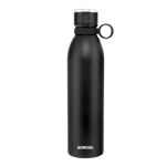 borosil jupiter 1000 ml water bottle black front view