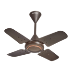 crompton ariya briz prime 600 mm ceiling fan dark raisin front side view