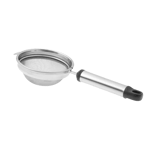 elephant stainless steel black pipe handle 2 tea strainer 8cm Front View
