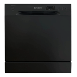 faber ffsd 6pr 8 place settings dishwasher ace black front view