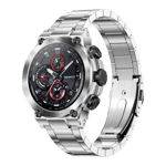fire boltt cobalt smartwatch black Silver Front view