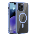 flifit magnetic full protection back case for apple iphone 15 pro max light blue front view model