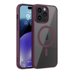 flifit magnetic full protection back case for apple iphone 15 pro wine red front view