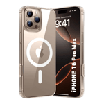 flifit magsafe case for apple iphone 16 pro max transparent front view