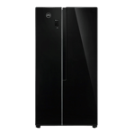 godrej 564 l frost free side by side door refrigerator rs eonvelvet 579 rfd glass black front side view