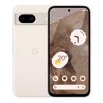 google pixel 8a 5g porcelain 128gb 8gb ram front back view