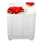 haier 8 5kg semi automatic top load washing machine htw85 178 white front view