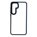 heiger hybrid series back case for samsung galaxy s24 5g black front view