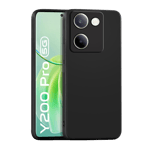 inbase cloth silicon back case for vivo y200 pro 5g black front view
