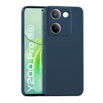 inbase cloth silicon back case for vivo y200 pro 5g blue front view