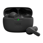 jbl wave beam true wireless black front view