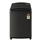 lg 11 0kg fully automatic top load washing machine thd11swm middle black front view