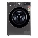 lg 12 0kg front load washing machine ai direct drive fhp1412z9b platinum black Front View