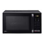 lg 21 l convection microwave oven mc2146bl dbkqiln black Front view
