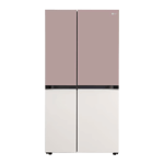 lg 650 l frost free side by side door 3 star refrigerator b257ept3 dptzebn clay pink front view 01