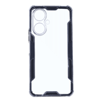 new case crystal clear back case for vivo y27 black front view