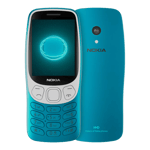 nokia 3210 4g Blue front back view