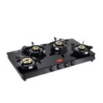 prestige svachh neo liftable 4 burner gas stove black front view