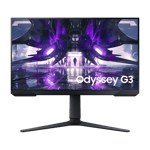 samsung odyssey g3 fhd gaming monitor ls24ag322nwxxl black 24 inch front view