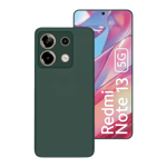 space cloth silicon back case for xiaomi redmi note 13 Green front view
