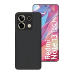 space cloth silicon back case for xiaomi redmi note 13 black front side view