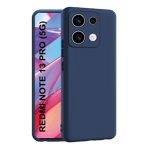 space cloth silicon back case for xiaomi redmi note 13 pro Blue front view