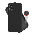 space cloth silicon case for oppo a38 4g black front view
