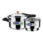 ultra duracook diet stainless steel pressure cooker 5 5 litre front view