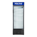 voltas 450 l direct cool single door visi cooler vc gt 450 sd p black front view