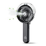 yarr handheld misting personal fan black front view