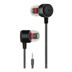 yarr sonic in ear earphones Black front side view