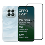 2 5d tempered glass screen protector for oppo f29 5g black Front Back View