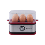 38712 Wonderchef Egg Boiler Crimson Edge with 6 Egg Poachers Silver Red 1
