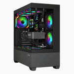 Ant esports crystal z3 mid tower computer case 120mm argb gaming cabinet black Front View