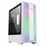 Ant esports ice 280tg gaming cabinet 120mm argb fan white Front View