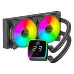 Ant esports ice flow 240 argb cpu liquid cooler black Front View