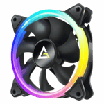 Antec neon 120 120mm argb1800 rpm fans black Left View