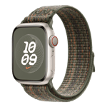 Apple Watch Nike Sport Loop 45mm Sequoia Orange Front Left View