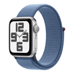 Apple Watch SE GPS Aluminium Case with Sport Loop Winter Blue 40 mm Front Left View