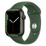 Apple Watch Series 7 GPS Cellular Green Aluminium Case with Sport Band Clover 41mm 02