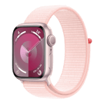 Apple Watch Series 9 GPS Aluminium Case with Sport Loop Light Pink 41 mm side view