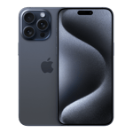Apple iphone 15 pro blue titanium 1tb Front Back View