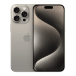 Apple iphone 15 pro natural titanium 128gb Front Back View