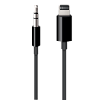 Apple lightning to 3 5mm audio cable 1 2m black mr2c2zm a 1