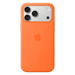 Apple silicone case with magsafe for apple iphone 17 pro max orange 1